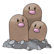 Dugtrio official Pokemon artwork