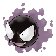 Gastly official Pokemon artwork