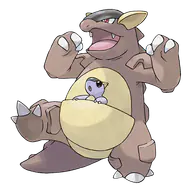 Kangaskhan official Pokemon artwork
