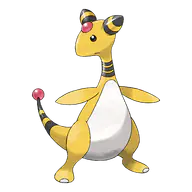 Ampharos official Pokemon artwork