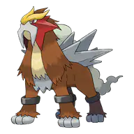 Entei official Pokemon artwork