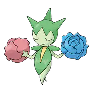 Roselia official Pokemon artwork