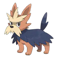 Herdier official Pokemon artwork