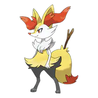 Braixen official Pokemon artwork