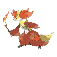 Delphox official Pokemon artwork