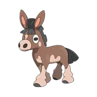 Mudbray official Pokemon artwork