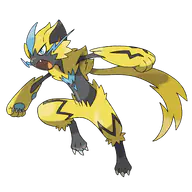 Zeraora official Pokemon artwork