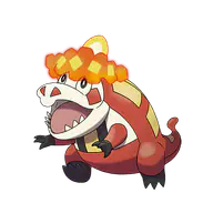 Crocalor official Pokemon artwork